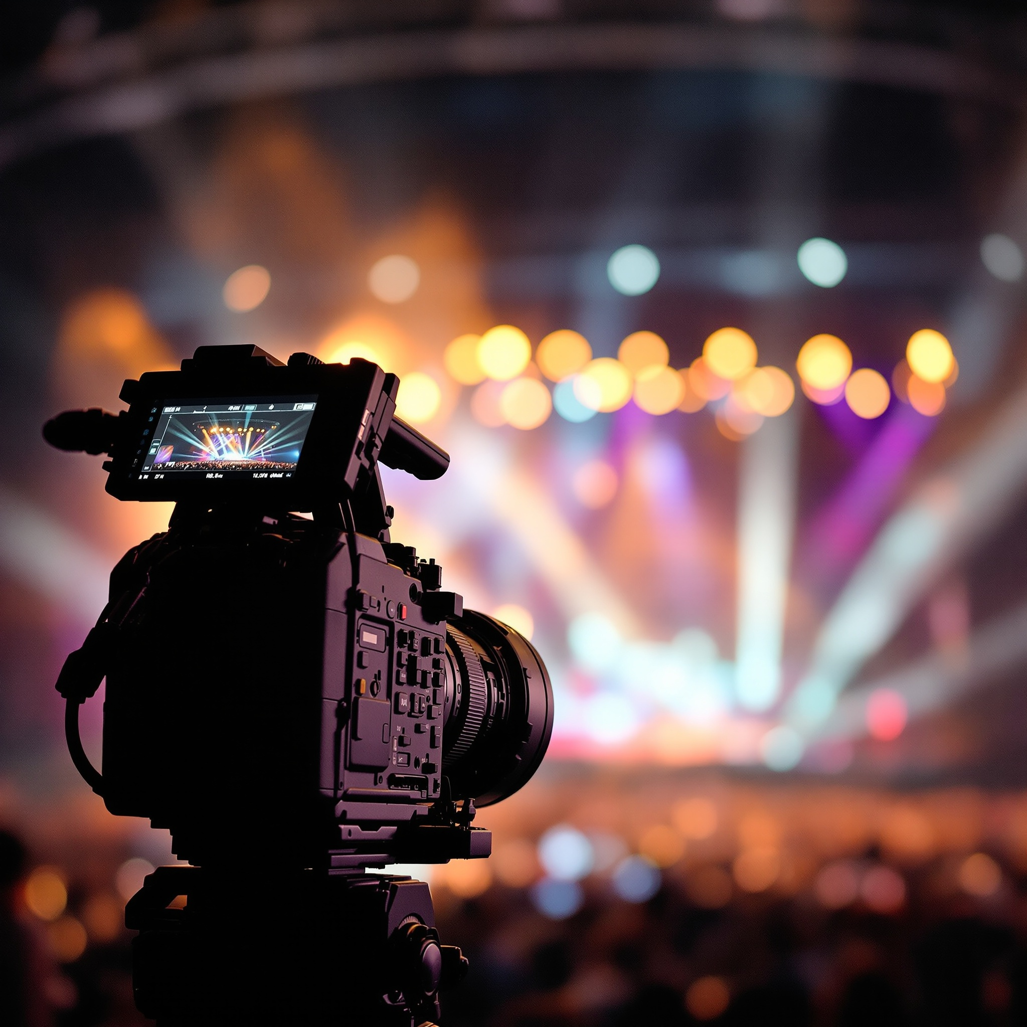 On set: camera and lighting for Ideali production